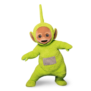 a green character, Dipsy