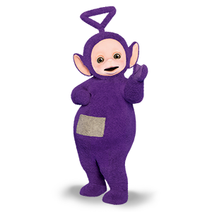 a purple character, Tinky Winky