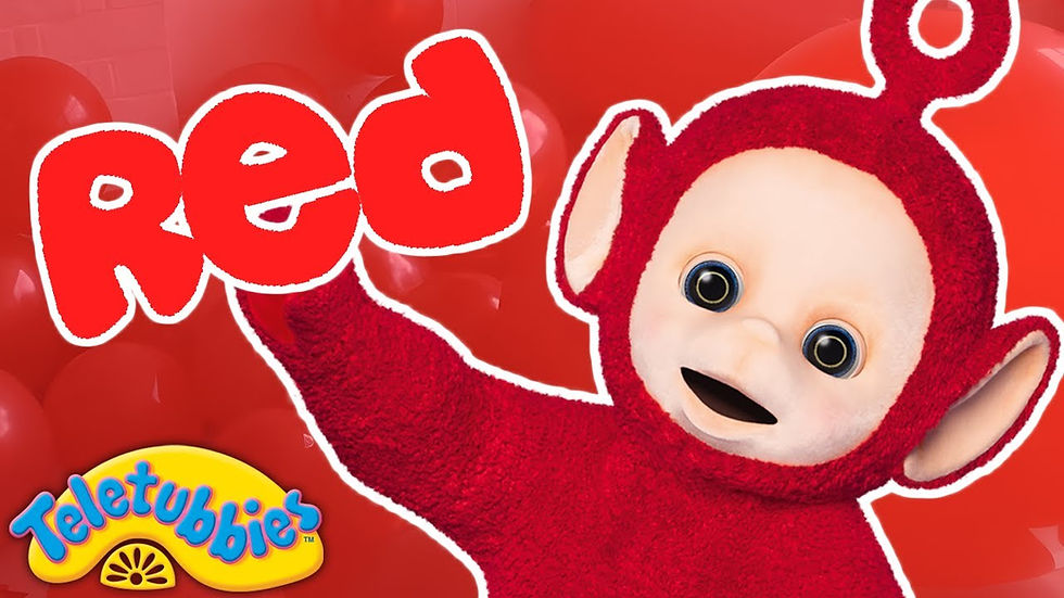 Red! Learn about colours with Po and the Teletubbies